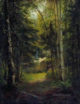 cabaña en el bosque paisaje clásico Ivan Ivanovich Pinturas al óleo